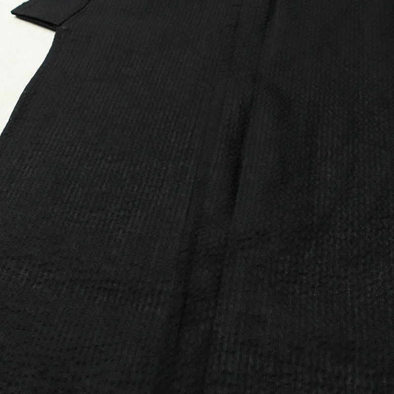 新品 男性用 浴衣 良品 綿 無地 単衣仕立て 身丈148cm 裄丈71.5cm 未使用品 黒_画像5