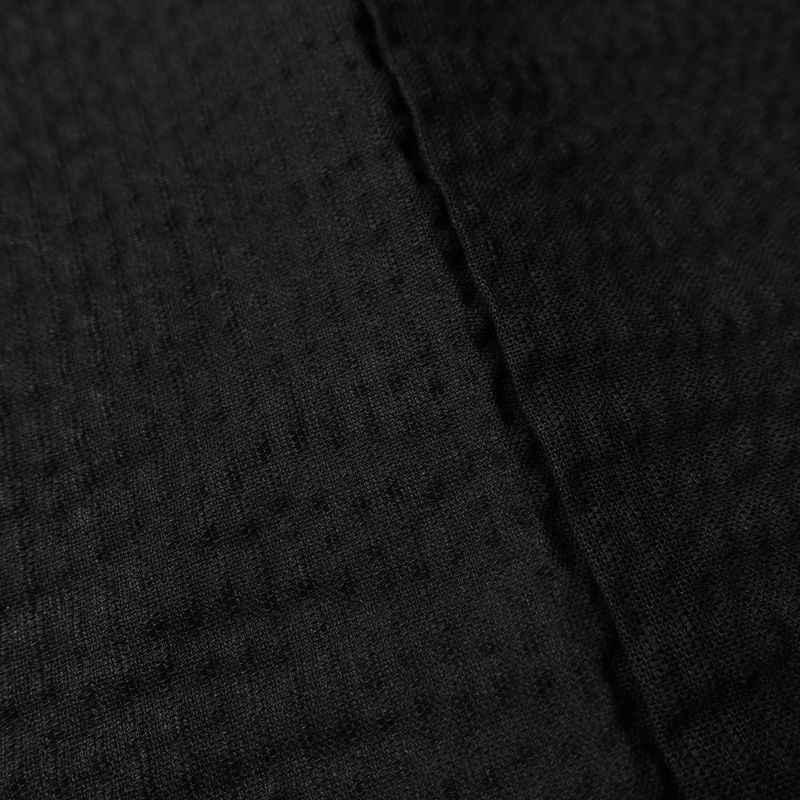 新品 男性用 浴衣 良品 綿 無地 単衣仕立て 身丈148cm 裄丈71.5cm 未使用品 黒_画像9