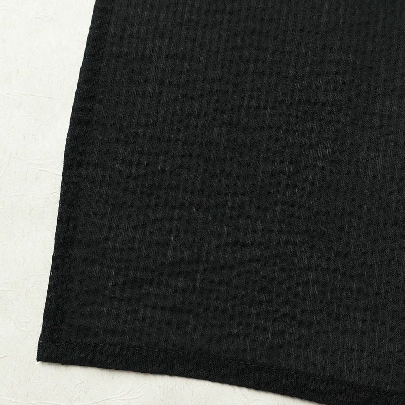 新品 男性用 浴衣 良品 綿 無地 単衣仕立て 身丈148cm 裄丈71.5cm 未使用品 黒_画像11