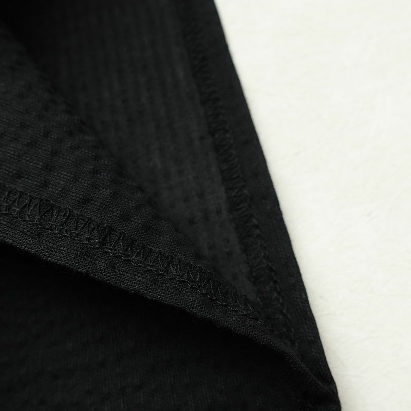 新品 男性用 浴衣 良品 綿 無地 単衣仕立て 身丈148cm 裄丈71.5cm 未使用品 黒_画像16