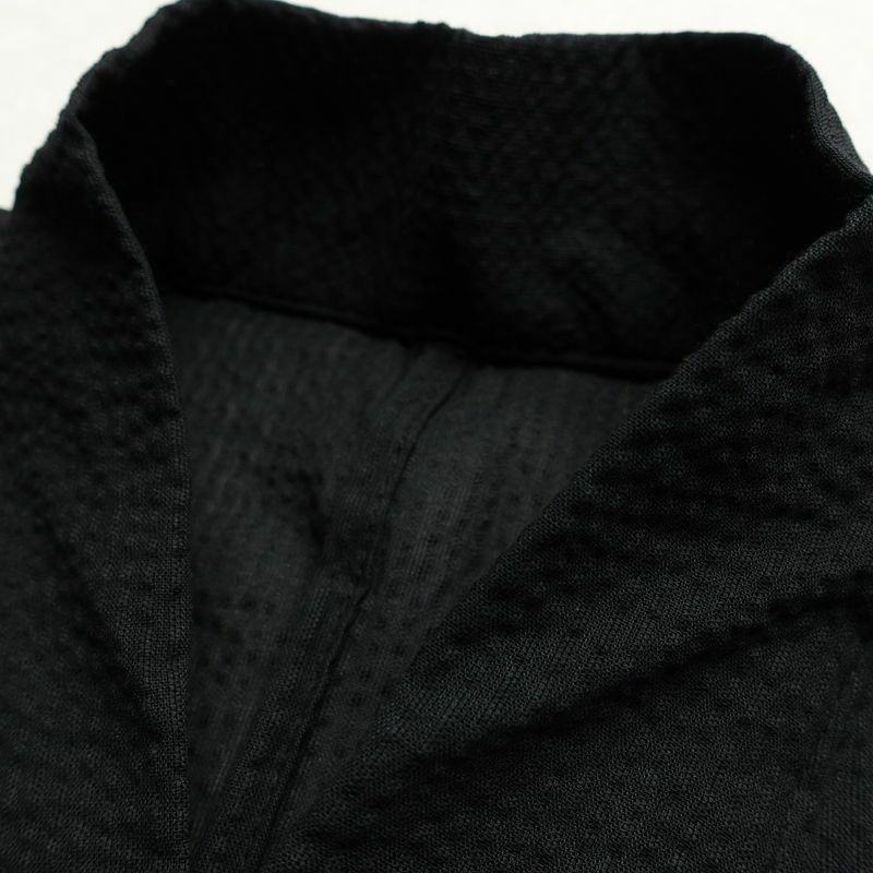 新品 男性用 浴衣 良品 綿 無地 単衣仕立て 身丈148cm 裄丈71.5cm 未使用品 黒_画像20