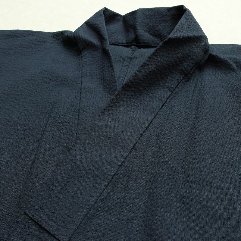 新品 男性用 浴衣 良品 綿 無地 単衣仕立て 身丈145.5cm 裄丈73cm 未使用品 青・紺_画像19