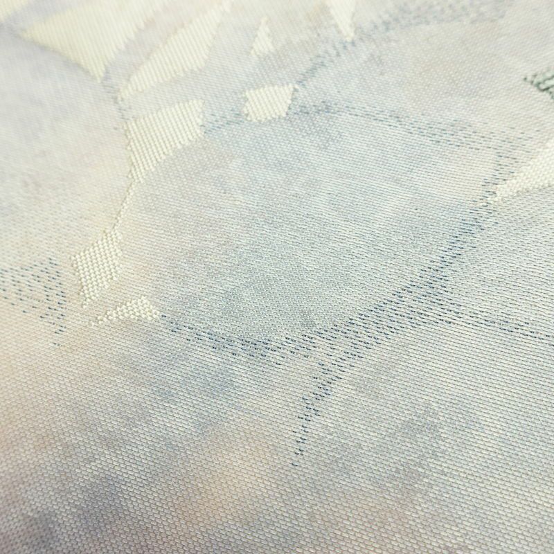 名古屋帯 太鼓柄 正絹 花柄 名古屋仕立て なごや帯 リサイクル帯 帯 シンプル 白_画像6