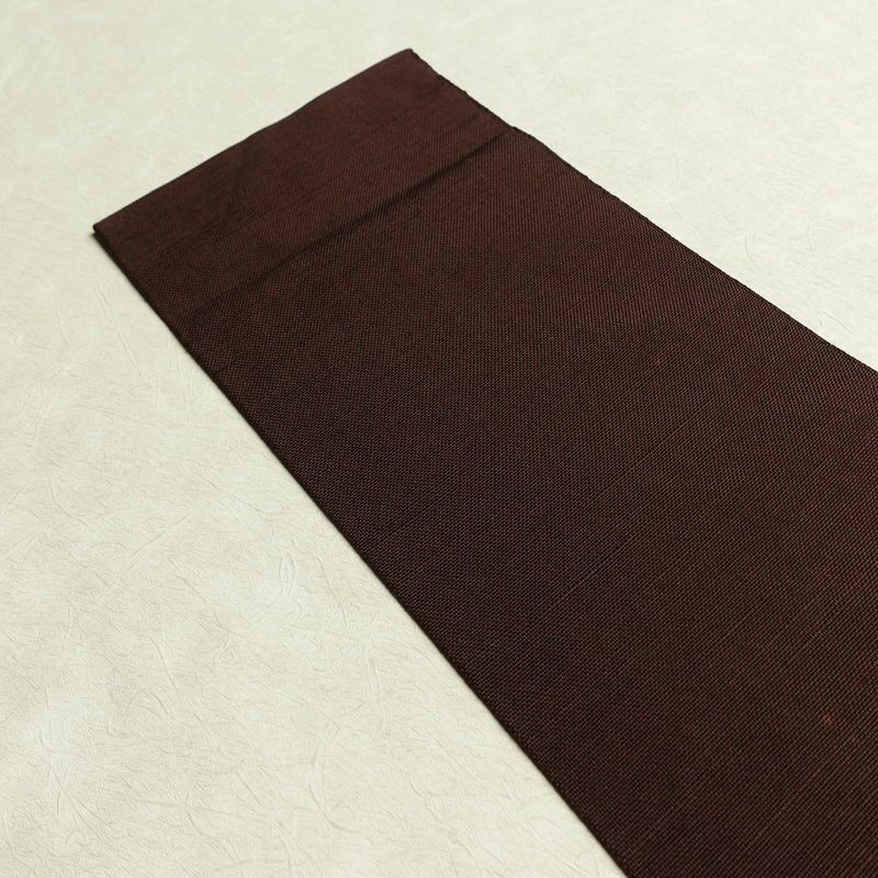 名古屋帯 六通柄 正絹 花柄 名古屋仕立て なごや帯 リサイクル帯 帯 茶_画像16