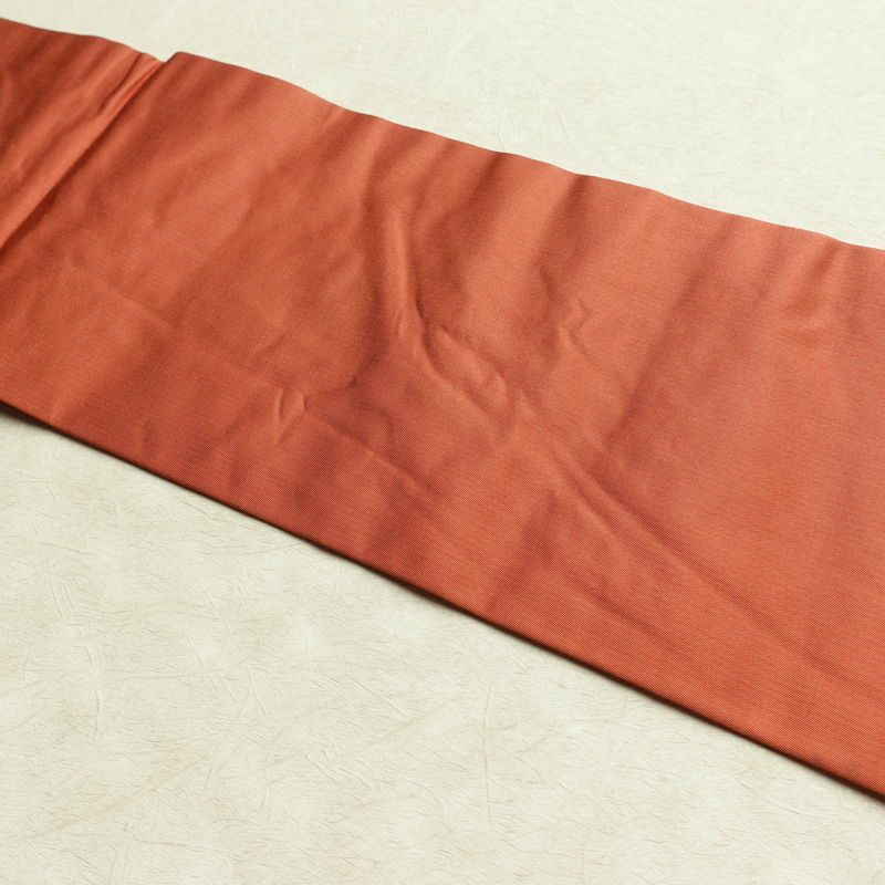 名古屋帯 太鼓柄 正絹 流水・波柄 名古屋仕立て なごや帯 リサイクル帯 帯 引箔 橙_画像15