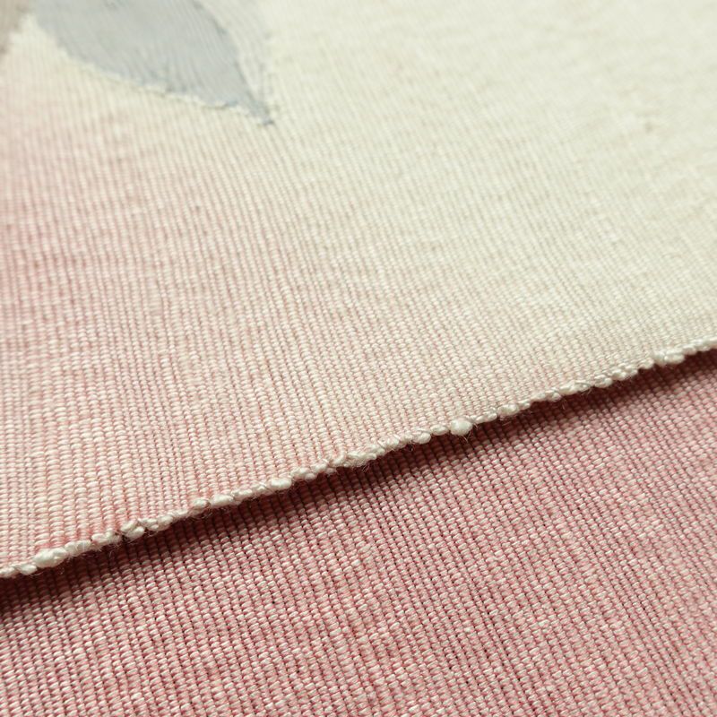 名古屋帯 太鼓柄 正絹 花柄 通し仕立て なごや帯 リサイクル帯 帯 椿 シンプル 多色使い_画像12