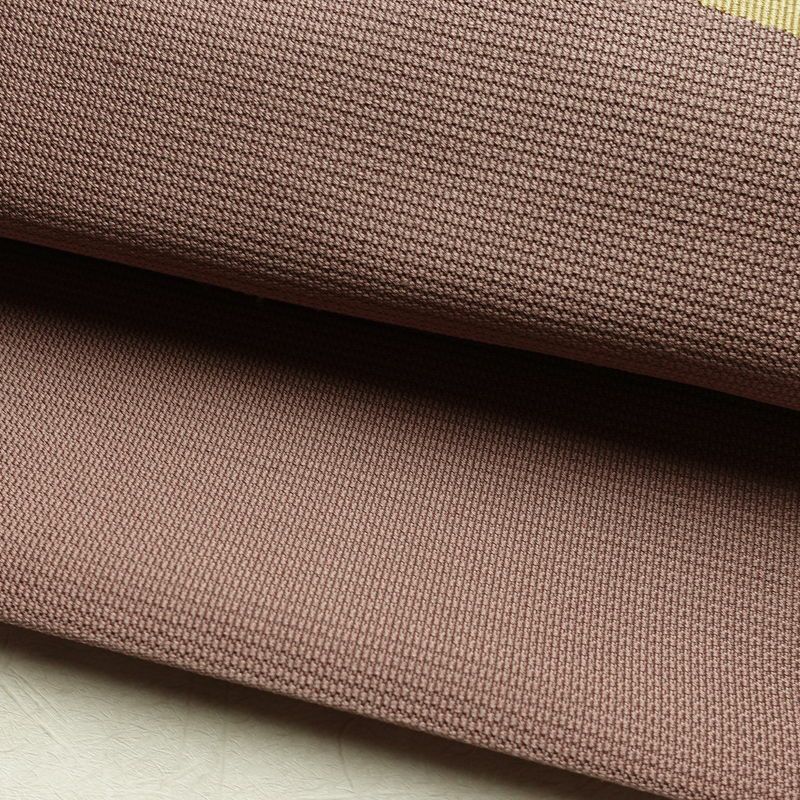 名古屋帯 太鼓柄 良品 正絹 花柄 通し仕立て なごや帯 リサイクル帯 帯 小豆・エンジ_画像7