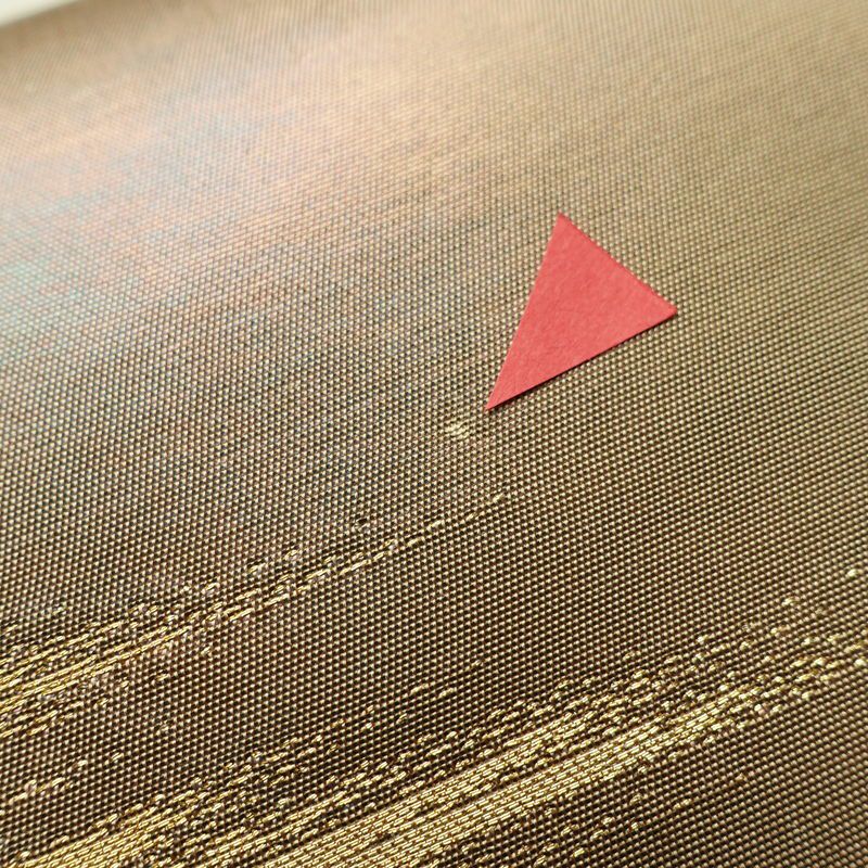 名古屋帯 太鼓柄 正絹 木の葉・植物柄 名古屋仕立て なごや帯 リサイクル帯 帯 芝 ベージュ_画像7