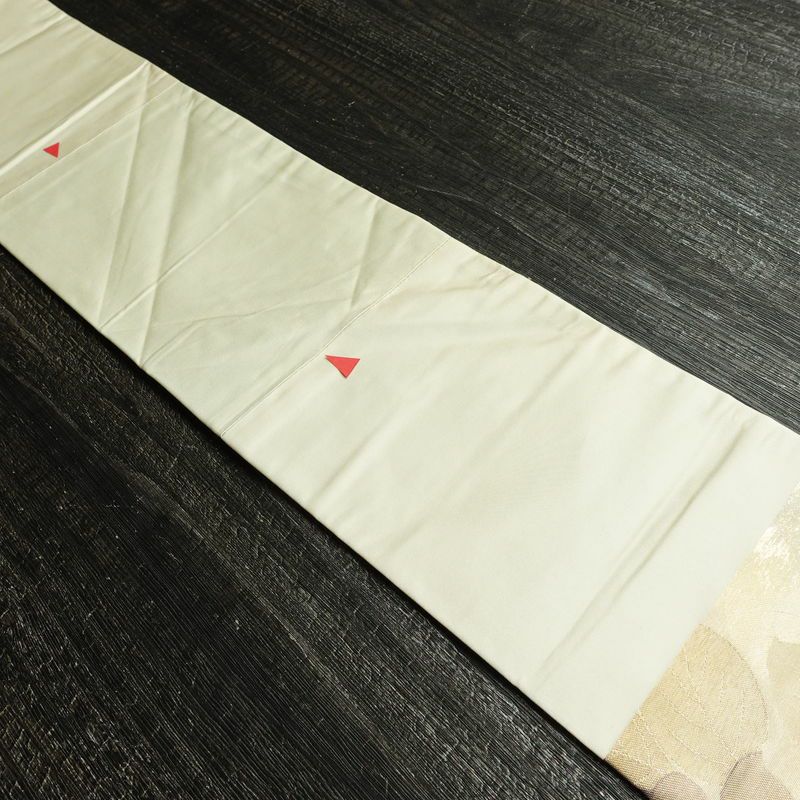 名古屋帯 六通柄 正絹 花柄 名古屋仕立て なごや帯 リサイクル帯 帯 箔 金糸 多色使い_画像14