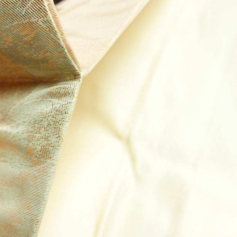 名古屋帯 六通柄 正絹 花柄 名古屋仕立て なごや帯 リサイクル帯 帯 箔 金糸 多色使い_画像20