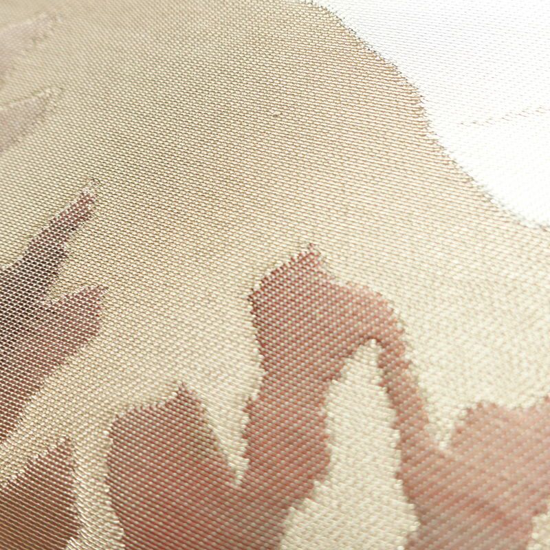 名古屋帯 六通柄 正絹 幾何学柄・抽象柄 名古屋仕立て なごや帯 リサイクル帯 帯 引箔 ピンク_画像6