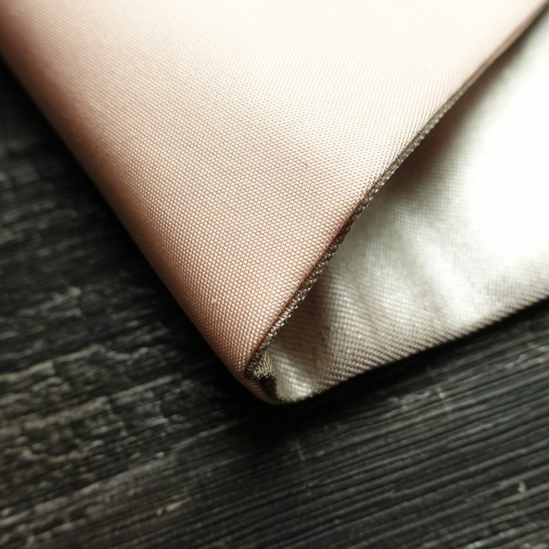 名古屋帯 六通柄 正絹 幾何学柄・抽象柄 名古屋仕立て なごや帯 リサイクル帯 帯 引箔 ピンク_画像10