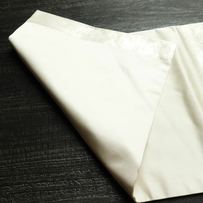 名古屋帯 太鼓柄 正絹 蝶・昆虫柄 名古屋仕立て なごや帯 リサイクル帯 帯 箔 金糸 白_画像10