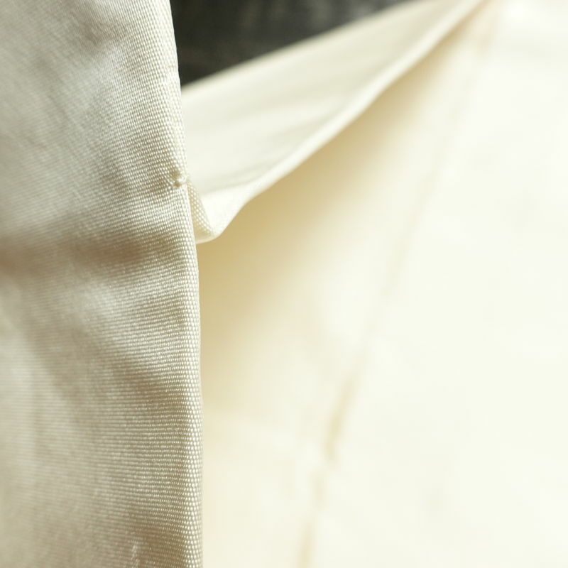 名古屋帯 太鼓柄 正絹 蝶・昆虫柄 名古屋仕立て なごや帯 リサイクル帯 帯 箔 金糸 白_画像20