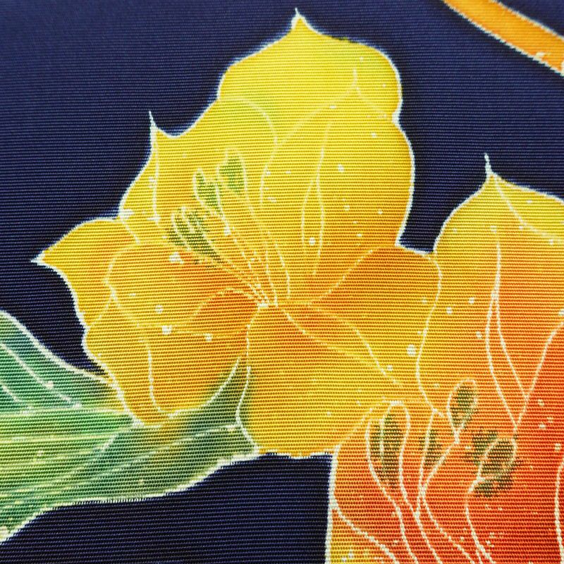 名古屋帯 太鼓柄 良品 正絹 花柄 名古屋仕立て なごや帯 リサイクル帯 一部しつけ糸付き 帯 シンプル 青・紺_画像4