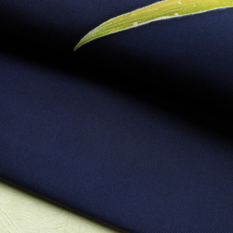 名古屋帯 太鼓柄 良品 正絹 花柄 名古屋仕立て なごや帯 リサイクル帯 一部しつけ糸付き 帯 シンプル 青・紺_画像7