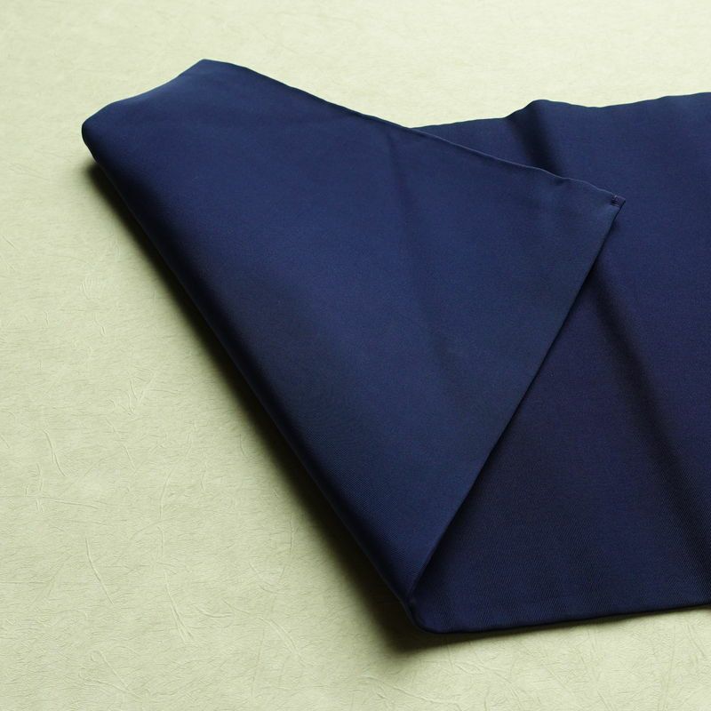 名古屋帯 太鼓柄 良品 正絹 花柄 名古屋仕立て なごや帯 リサイクル帯 一部しつけ糸付き 帯 シンプル 青・紺_画像9