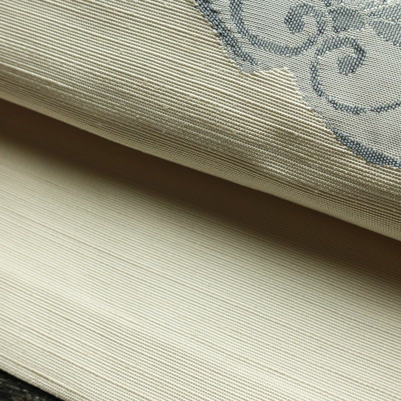 名古屋帯 太鼓柄 正絹 木の葉・植物柄 名古屋仕立て なごや帯 リサイクル帯 帯 モダン 白_画像9