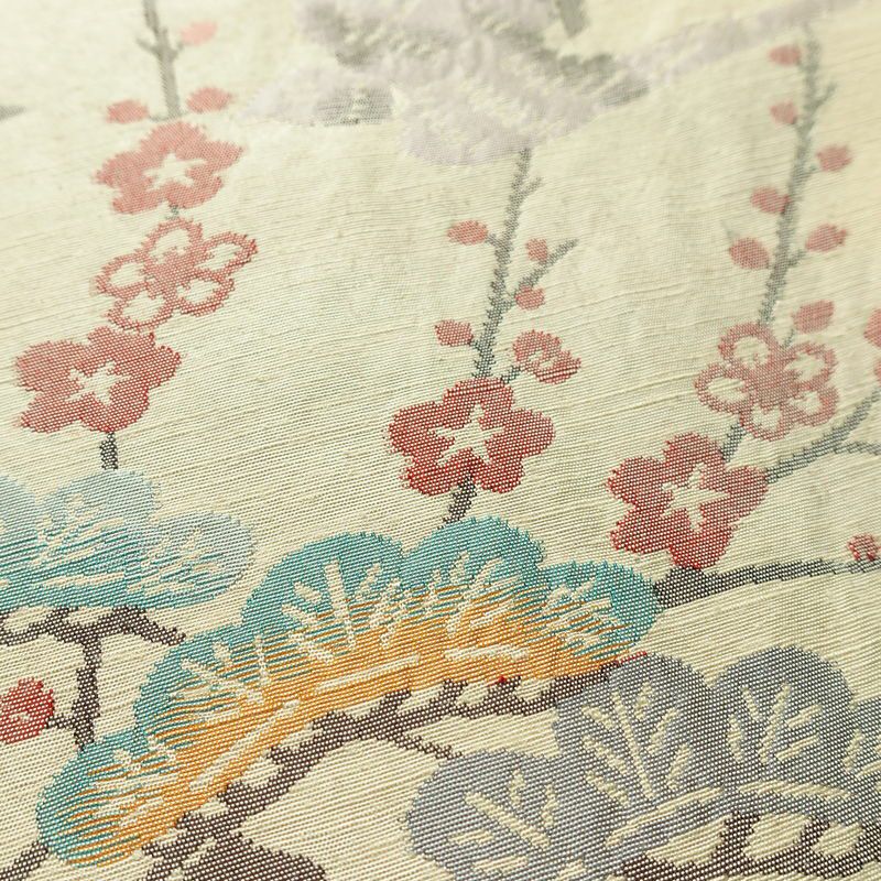 名古屋帯 太鼓柄 正絹 古典柄 名古屋仕立て なごや帯 リサイクル帯 帯 ベージュ_画像5