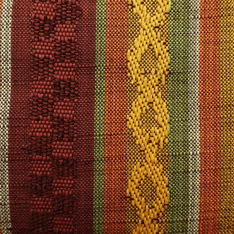 名古屋帯 六通柄 良品 正絹 縞柄・線柄 通し仕立て なごや帯 リサイクル帯 帯 黄・黄土色_画像4