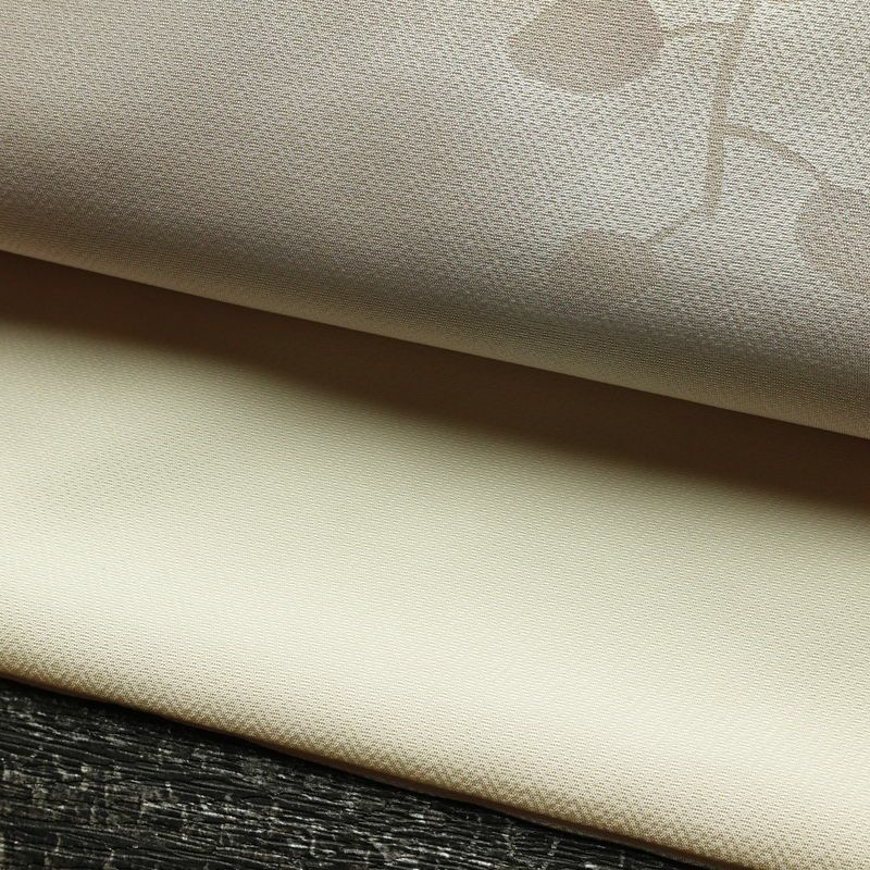 名古屋帯 太鼓柄 落款入り 正絹 花柄 名古屋仕立て なごや帯 リサイクル帯 帯 金彩 紫・藤色_画像10