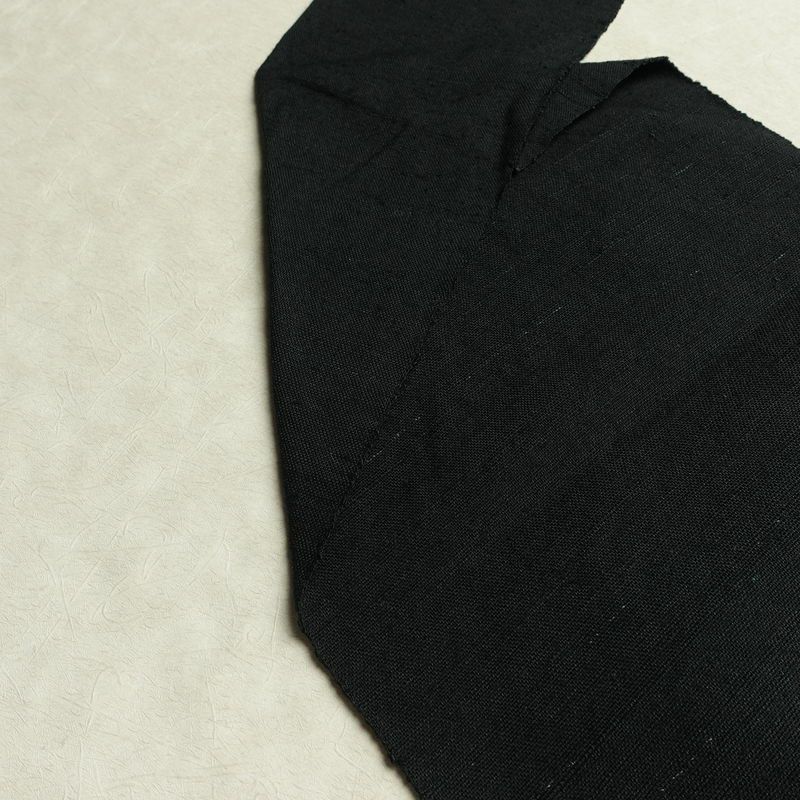 名古屋帯 太鼓柄 正絹 木の葉・植物柄 名古屋仕立て なごや帯 リサイクル帯 帯 シンプル 黒_画像19