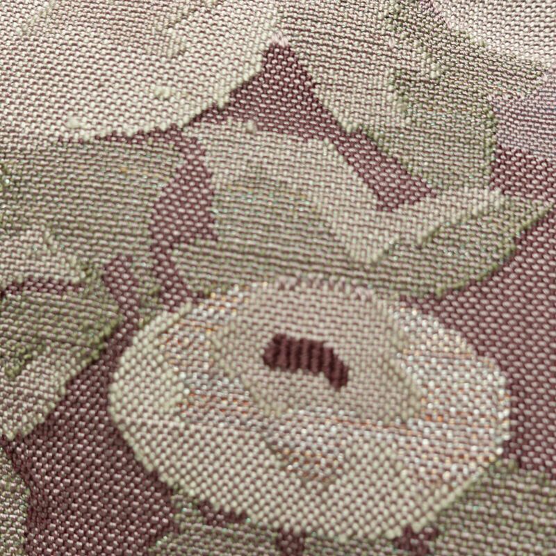 名古屋帯 太鼓柄 正絹 花柄 名古屋仕立て なごや帯 リサイクル帯 帯 紫・藤色_画像3