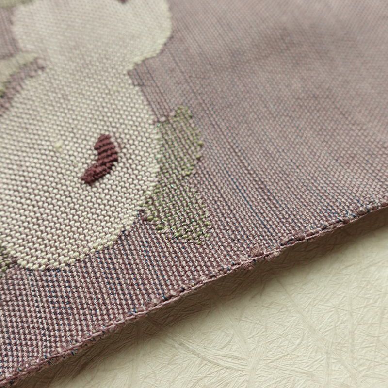 名古屋帯 太鼓柄 正絹 花柄 名古屋仕立て なごや帯 リサイクル帯 帯 紫・藤色_画像12