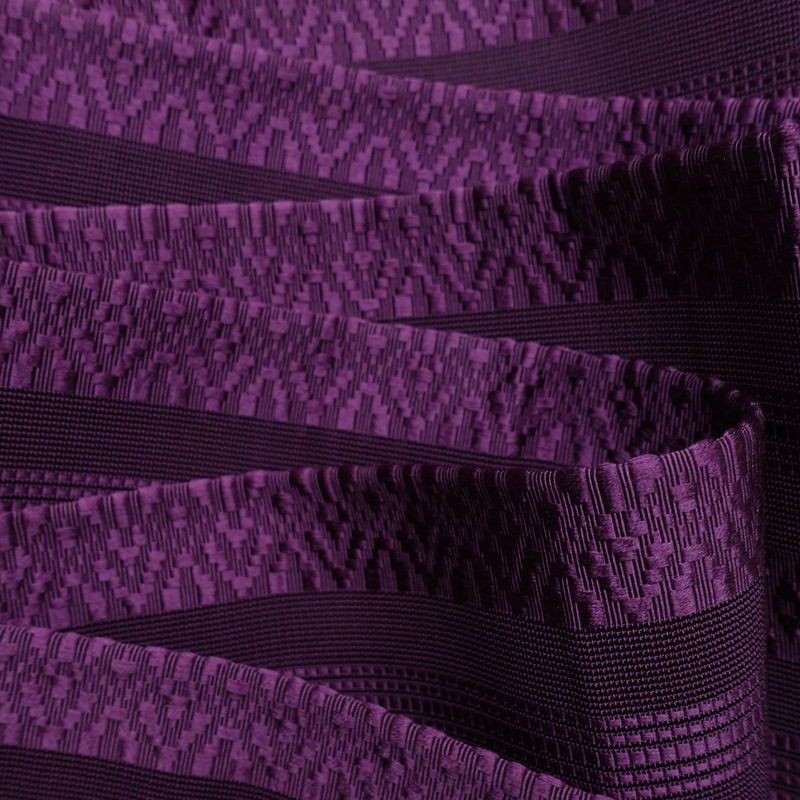 名古屋帯 全通柄 夏用 正絹 縞柄・線柄 名古屋仕立て なごや帯 リサイクル帯 帯 紫・藤色_画像17