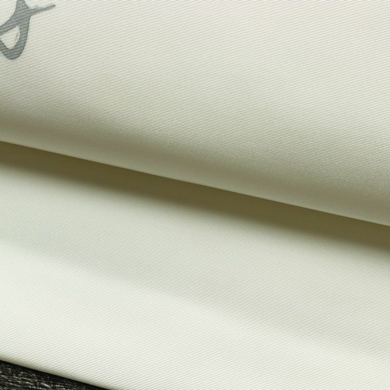 名古屋帯 太鼓柄 正絹 花柄 名古屋仕立て なごや帯 リサイクル帯 帯 金彩 シンプル 白_画像9