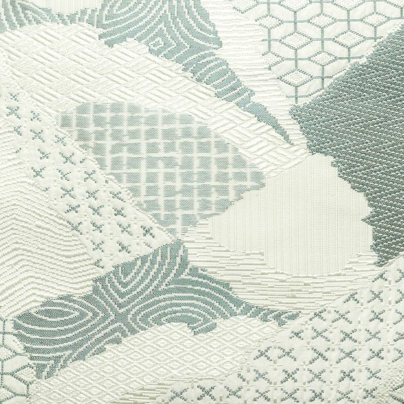 名古屋帯 六通柄 正絹 古典柄 名古屋仕立て なごや帯 リサイクル帯 帯 白_画像2