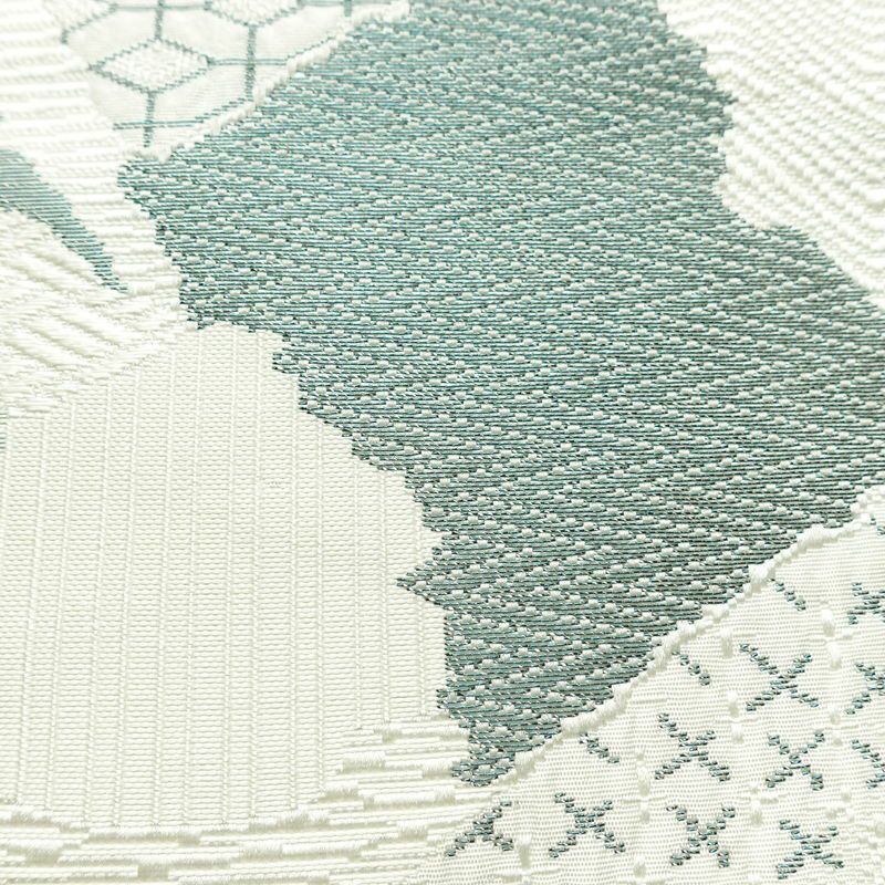 名古屋帯 六通柄 正絹 古典柄 名古屋仕立て なごや帯 リサイクル帯 帯 白_画像4