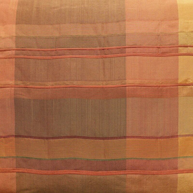 名古屋帯 六通柄 正絹 縞柄・線柄 名古屋仕立て なごや帯 リサイクル帯 帯 モダン 橙_画像2