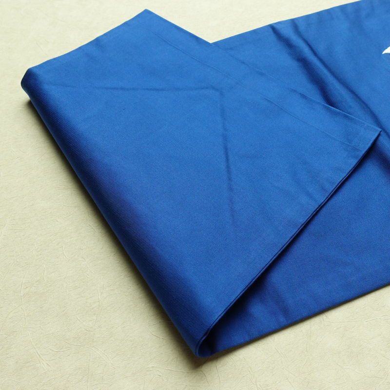 名古屋帯 太鼓柄 正絹 花柄 名古屋仕立て なごや帯 リサイクル帯 帯 箔 金糸 銀糸 青・紺_画像10