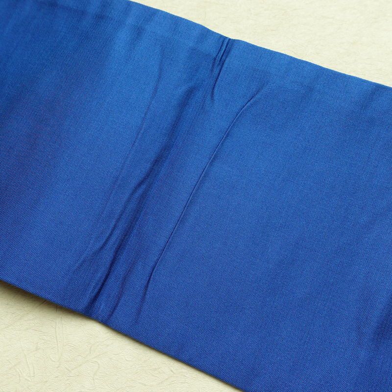 名古屋帯 太鼓柄 正絹 花柄 名古屋仕立て なごや帯 リサイクル帯 帯 箔 金糸 銀糸 青・紺_画像15