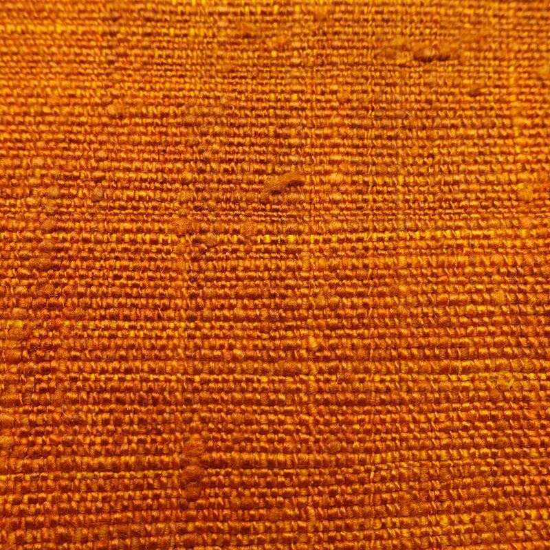 名古屋帯 全通柄 良品 正絹 無地 通し仕立て なごや帯 リサイクル帯 帯 シンプル 紬地 橙_画像4