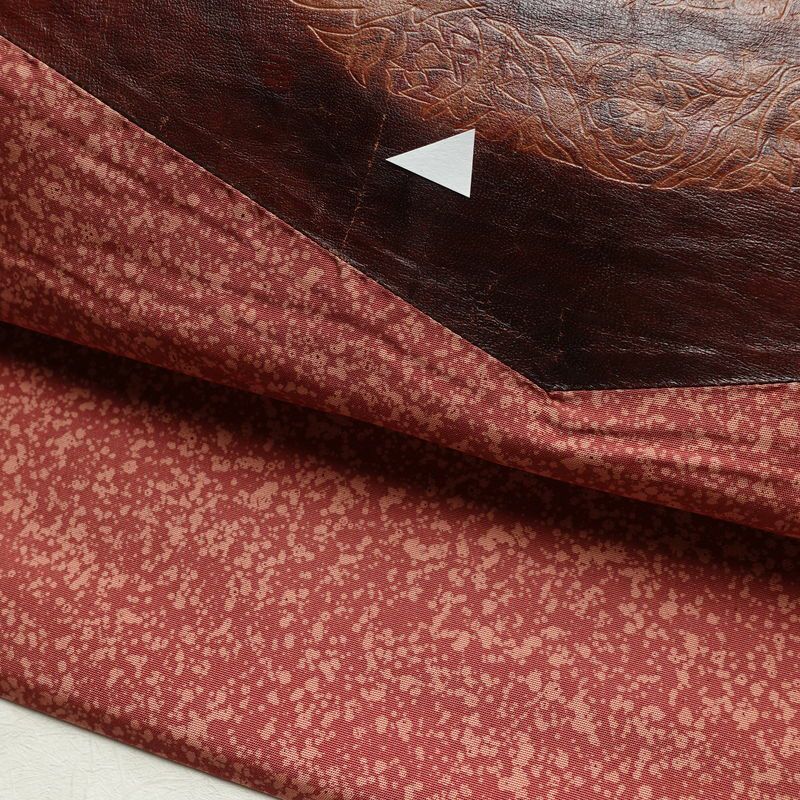 名古屋帯 太鼓柄 正絹 幾何学柄・抽象柄 名古屋仕立て なごや帯 リサイクル帯 帯 合皮 モダン ピンク_画像6