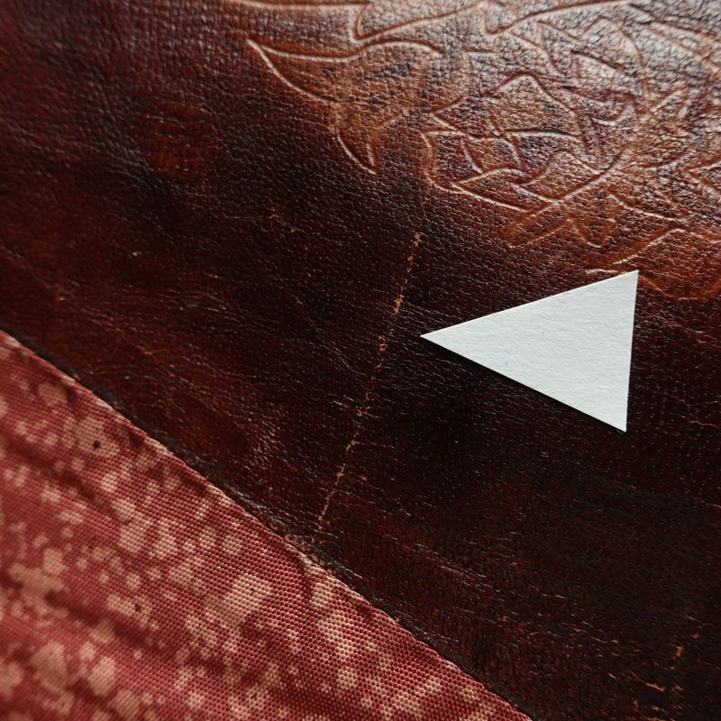 名古屋帯 太鼓柄 正絹 幾何学柄・抽象柄 名古屋仕立て なごや帯 リサイクル帯 帯 合皮 モダン ピンク_画像7