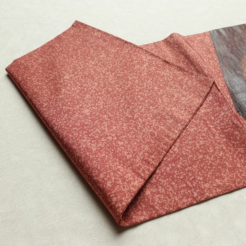 名古屋帯 太鼓柄 正絹 幾何学柄・抽象柄 名古屋仕立て なごや帯 リサイクル帯 帯 合皮 モダン ピンク_画像12