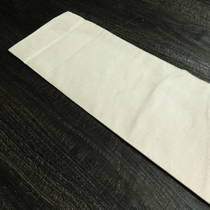 名古屋帯 太鼓柄 良品 正絹 古典柄 名古屋仕立て なごや帯 リサイクル帯 帯 金糸 シンプル 白_画像16