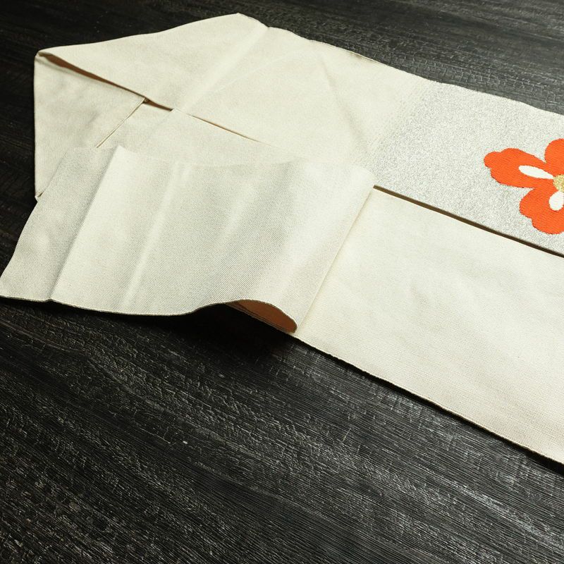 名古屋帯 太鼓柄 良品 正絹 古典柄 名古屋仕立て なごや帯 リサイクル帯 帯 金糸 シンプル 白_画像21