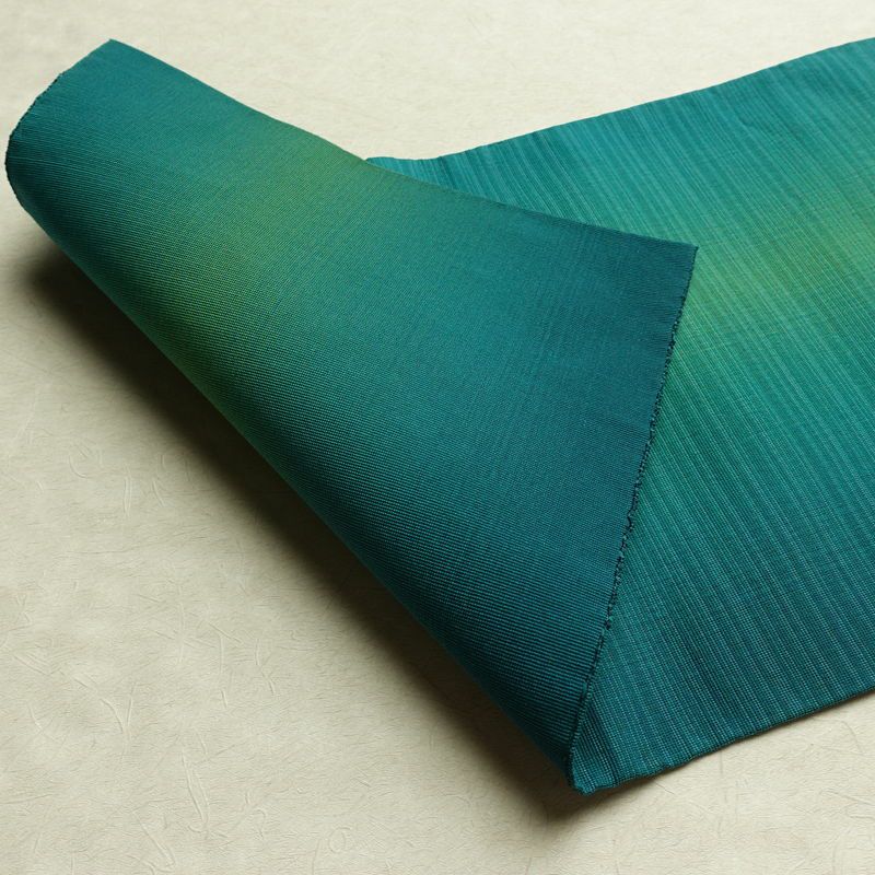 名古屋帯 太鼓柄 夏用 正絹 流水・波柄 名古屋仕立て なごや帯 リサイクル帯 帯 銀糸 緑・うぐいす色_画像10