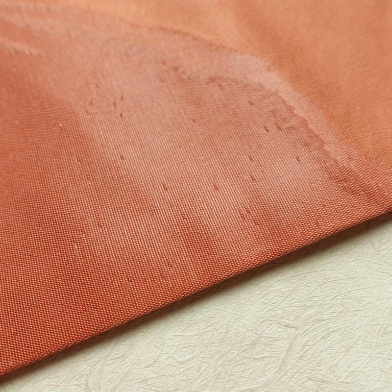 名古屋帯 六通柄 ふくれ織 正絹 幾何学柄・抽象柄 名古屋仕立て なごや帯 リサイクル帯 帯 橙_画像12