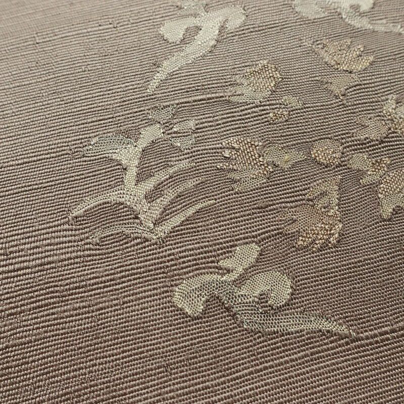 名古屋帯 太鼓柄 正絹 通し仕立て なごや帯 リサイクル帯 帯 シンプル 小豆・エンジ_画像3