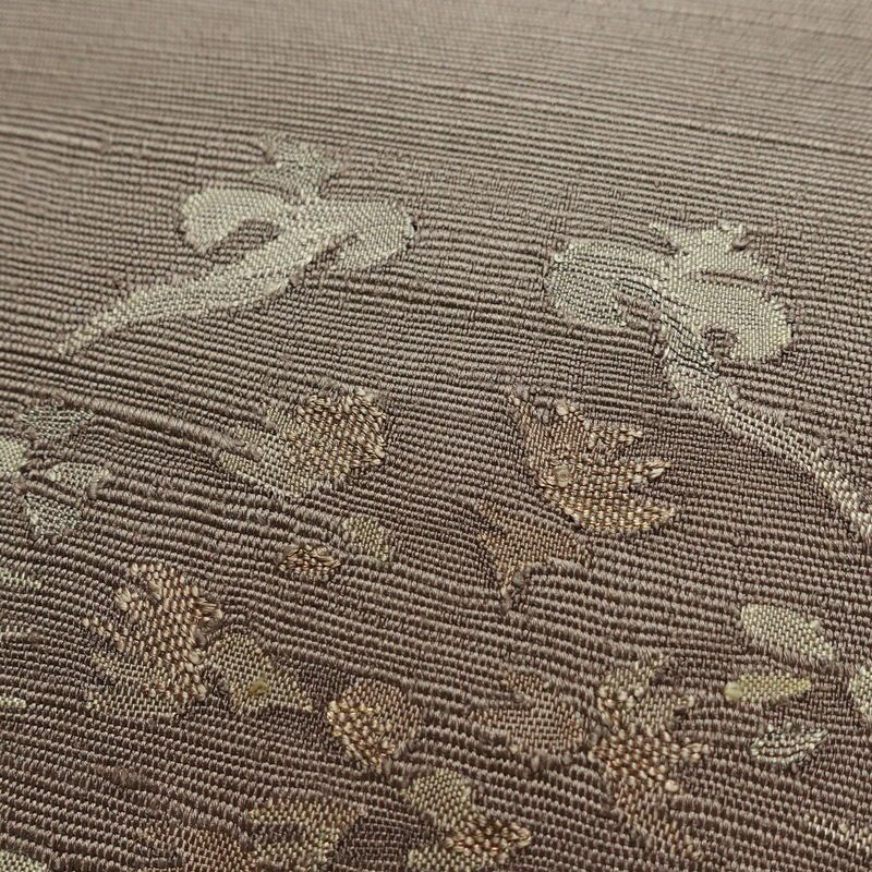 名古屋帯 太鼓柄 正絹 通し仕立て なごや帯 リサイクル帯 帯 シンプル 小豆・エンジ_画像5