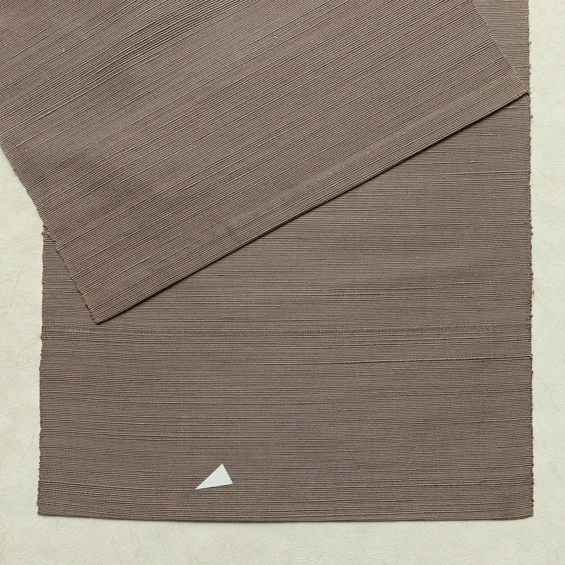 名古屋帯 太鼓柄 正絹 通し仕立て なごや帯 リサイクル帯 帯 シンプル 小豆・エンジ_画像13