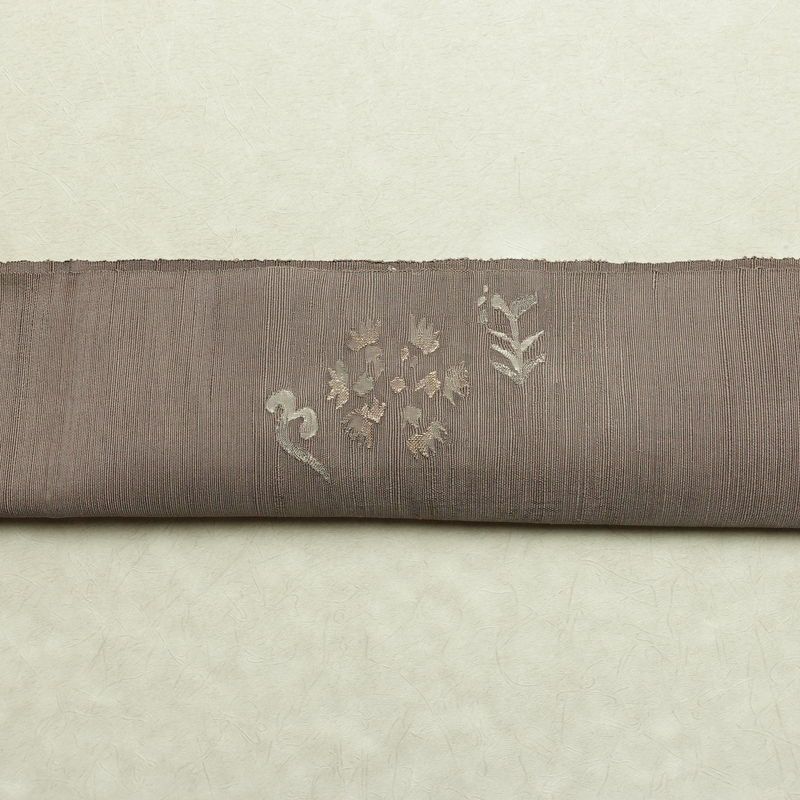 名古屋帯 太鼓柄 正絹 通し仕立て なごや帯 リサイクル帯 帯 シンプル 小豆・エンジ_画像15