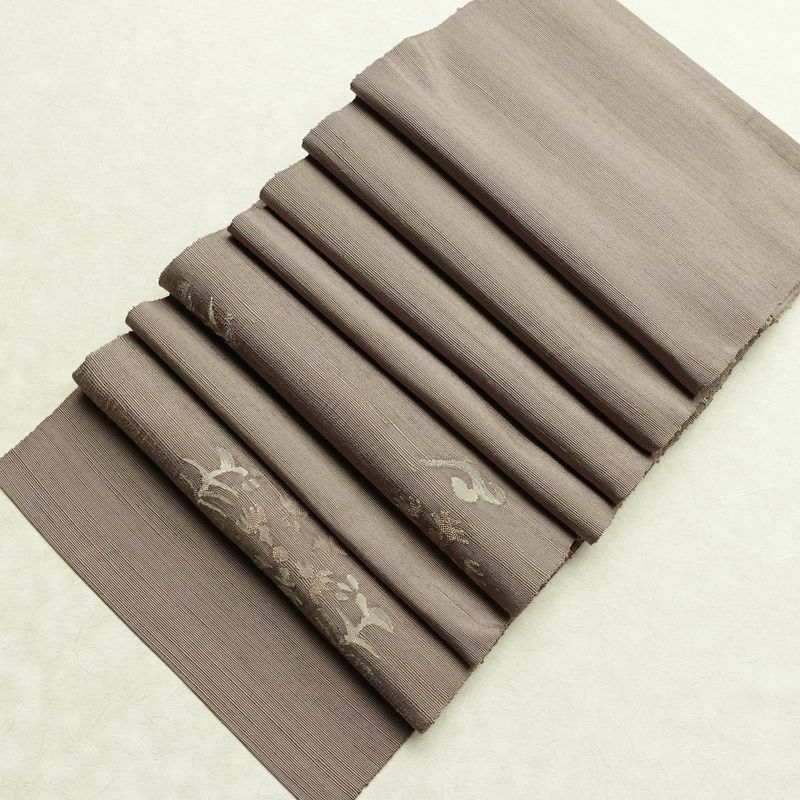 名古屋帯 太鼓柄 正絹 通し仕立て なごや帯 リサイクル帯 帯 シンプル 小豆・エンジ_画像19