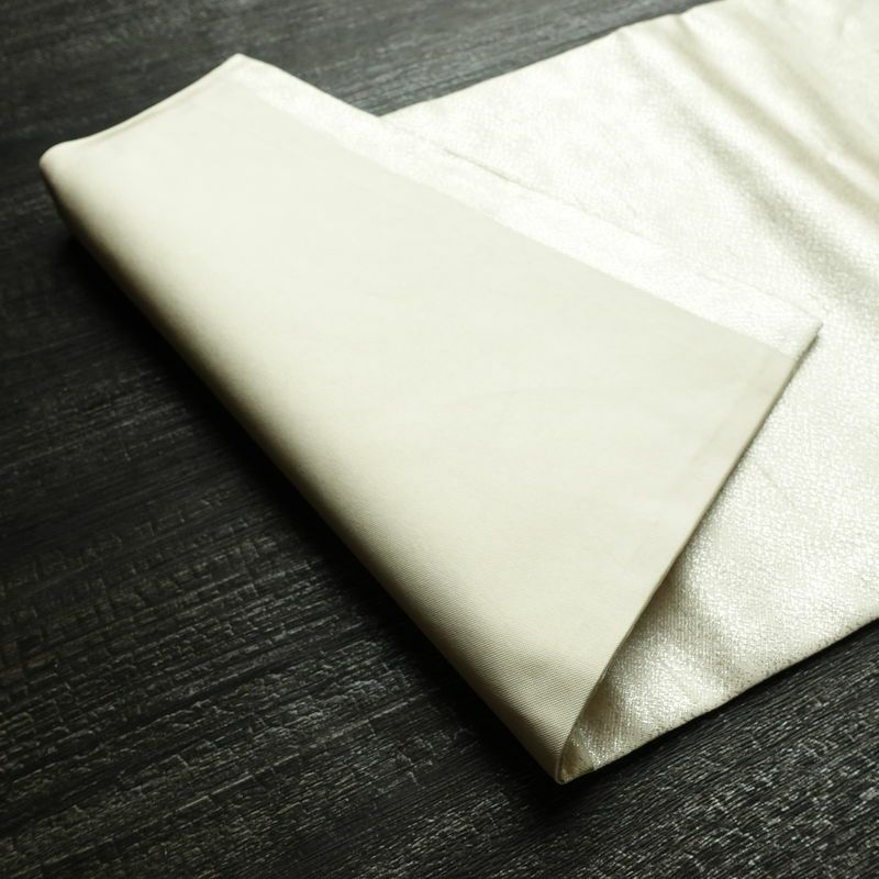 名古屋帯 太鼓柄 金駒刺繍 正絹 木の葉・植物柄 名古屋仕立て なごや帯 リサイクル帯 帯 刺繍 シンプル 金・銀_画像10