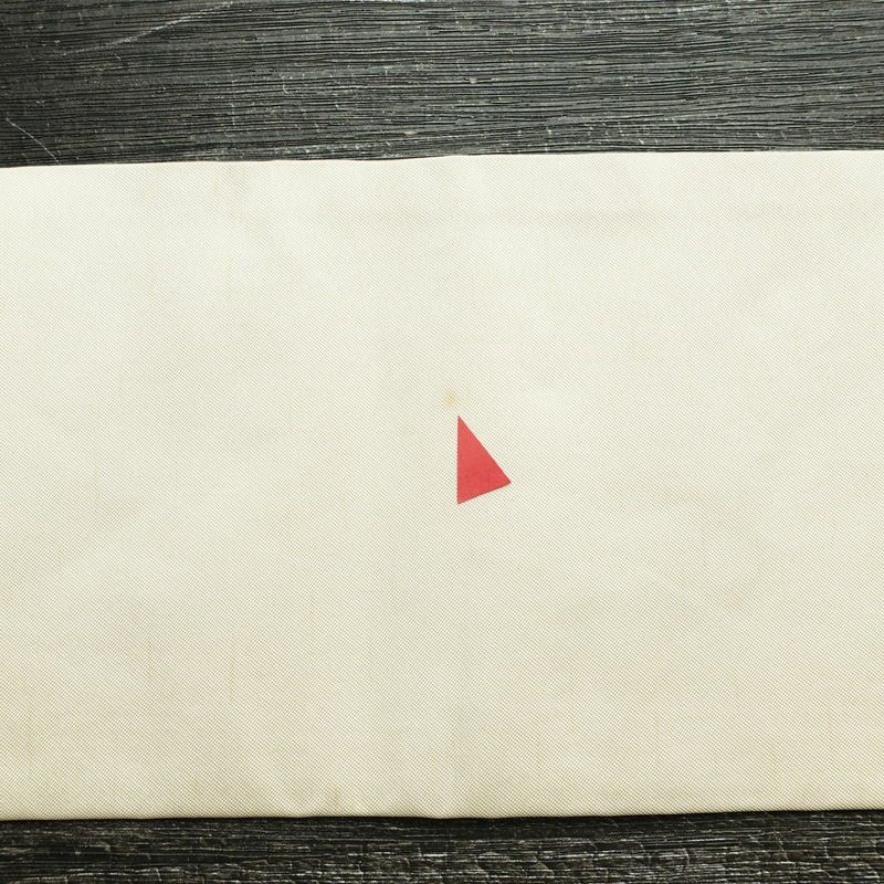 名古屋帯 太鼓柄 金駒刺繍 正絹 木の葉・植物柄 名古屋仕立て なごや帯 リサイクル帯 帯 刺繍 シンプル 金・銀_画像15